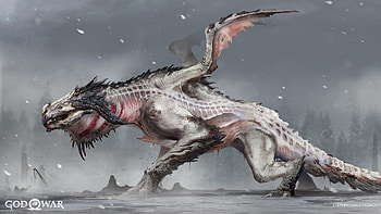 Dragon God Of War Concept Art, god-of-war-4, god-of-war, games, ps-games, concept-art, artstation HD wallpaper