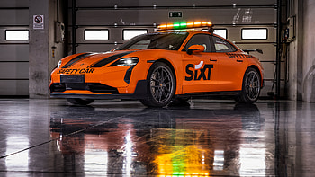 Porsche Taycan Turbo GT SIXT Carrera Cup Safety Car, car, vehicle, Porsche HD wallpaper