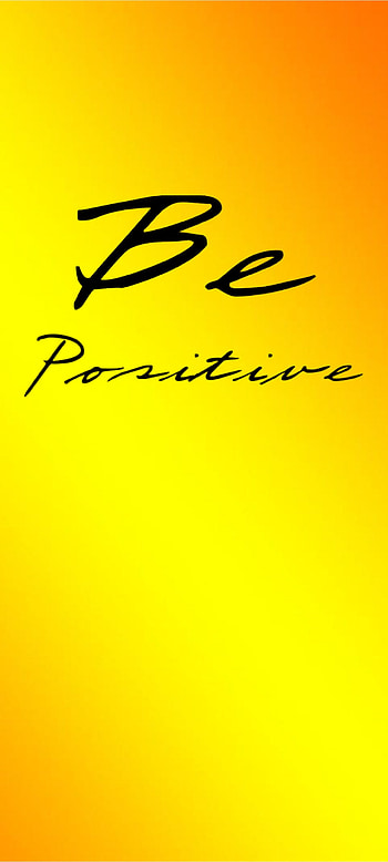Be Positive, number, art, Yellow HD phone wallpaper