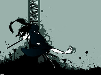 samurai, sword, champloo, glasses, guy, swirlsxd HD wallpaper