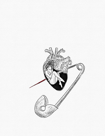 Deep, love, art, soul, drawing, lady, heart HD phone wallpaper