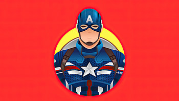 Captain America Minimalism 2020, captain-america, superheroes, artwork, minimalism HD wallpaper
