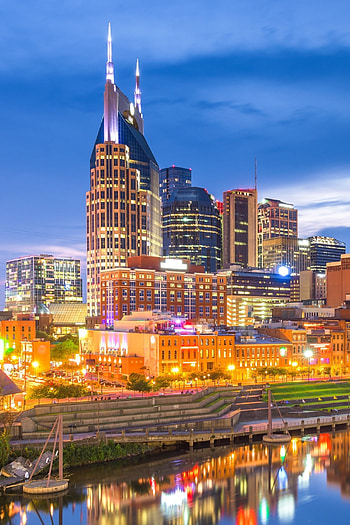 Nashville Skyline, Contact information, 615 Innovations, Connect with us HD phone wallpaper