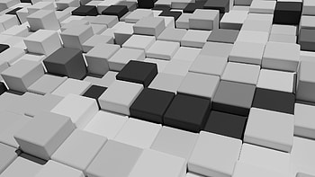 Greyscale Cubes HD wallpaper