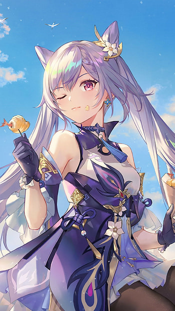 Keqing — Liyue Lightning , Keqing (Genshin Impact), video game, Genshin Impact HD phone wallpaper