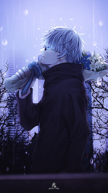 GOJO SATORU 柔術, sky, rain, city, jujutsu, jujutsu kaisen, new york, cloud, sad, anime, itadori, sukuna HD phone wallpaper