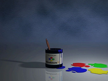 Windows XP Cool Colour !!!, blue, abstract, 3d-art, yellow, gree, red, paint, colour HD wallpaper
