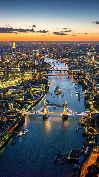 London sunset , Majestic views, Serene beauty, Captivating backgrounds HD phone wallpaper