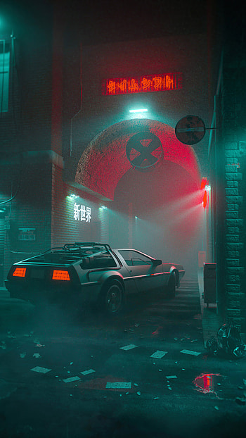 Delorean Exit Light, Sony Xperia X HD phone wallpaper