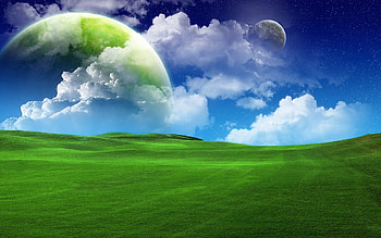 Abstract, Grass, Sky, Clouds, Summer HD wallpaper