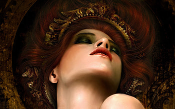 Luscious, swirl, redhead, hair HD wallpaper