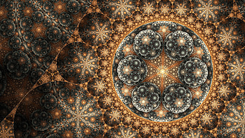 Fractal art, U, Intricate design, Abstract patterns HD wallpaper