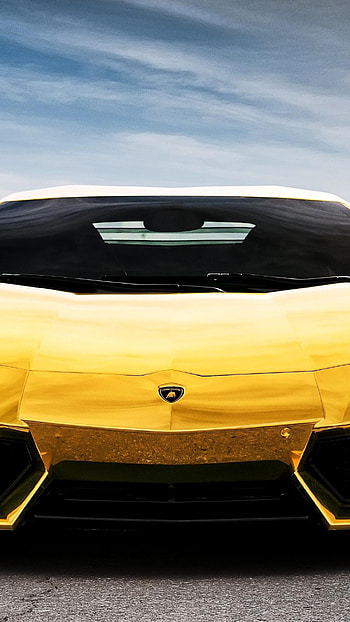 Golden Lamborghini, Luxury cars, High-end vehicles, Exclusivity HD phone wallpaper