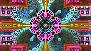 Colorful Shapes Flower Volume Art Pattern Abstract HD wallpaper