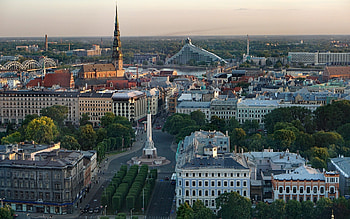 Riga, Latvia, Latvia, Riga, houses, church, cityscape HD wallpaper