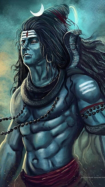 Bholenath, Lord Shiv, dark theme HD phone wallpaper