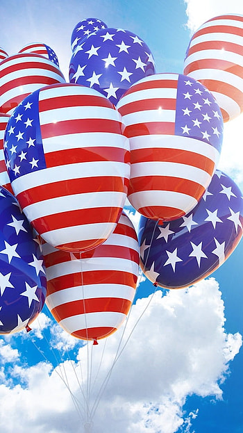 Memorial Day 2022, USA, Independence Day, Balloons HD phone wallpaper