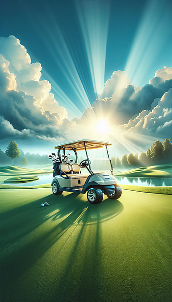 Golf Cart Sunrise, sunrise, landscape, Sports HD phone wallpaper