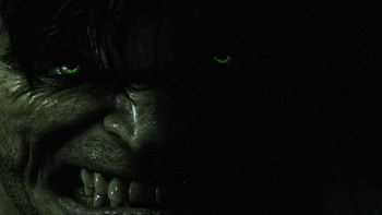 Hulk, Close up, Hulk's face, Intense expression HD wallpaper