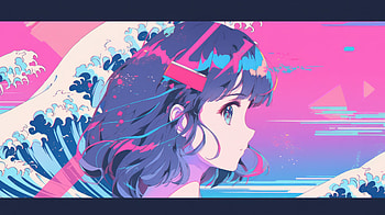 Original Vaporwave Anime Art, vaporwave, Anime, Original HD wallpaper