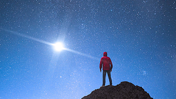 Hoodie Boy Watching Nature Signal , hoodie, graphy, stars, space HD wallpaper