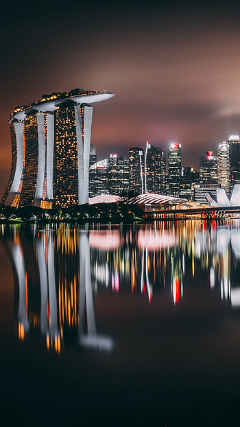 Singapore Skyline, , Nighttime charm, Urban beauty HD phone wallpaper