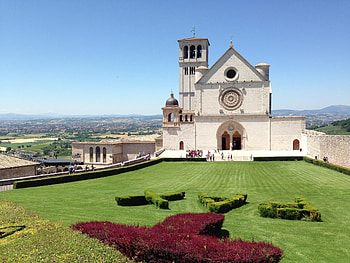 Basilica of Saint Francis of Assisi, Religious pilgr, Italian summer, Artistic designs HD wallpaper