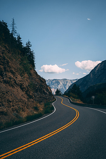 Landscape, Nature, Mountains, Road, Asphalt HD phone wallpaper
