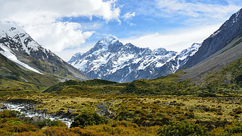 Hooker Glacier, New Zealand HD wallpaper