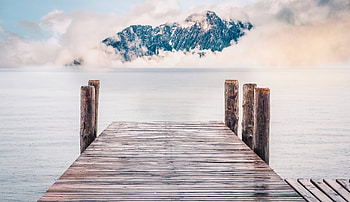 Water Deck , pier, nature, ocean HD wallpaper