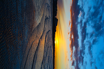 Cities, Sunset, Beach, City, Coast, Ripples, Ripple HD wallpaper