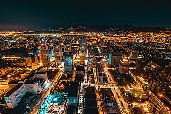 Cities, Night City, Skyscrapers, China, Taiwan HD wallpaper