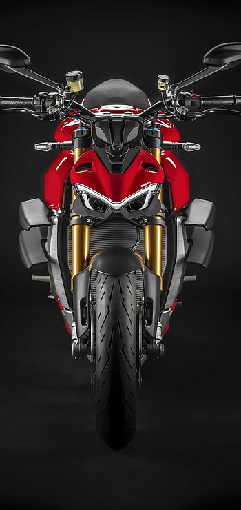 Ducati Streetfighter V4, Front view red, Exhilarating speed, Breathtaking performance HD phone wallpaper