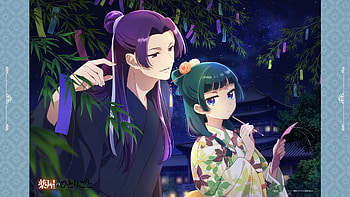 Moonlit Yukata — Maomao & Jinshi (The Apothecary Diaries), Anime, The Apothecary Diaries, Jinshi (The Apothecary Diaries), Maomao (The Apothecary Diaries) HD wallpaper