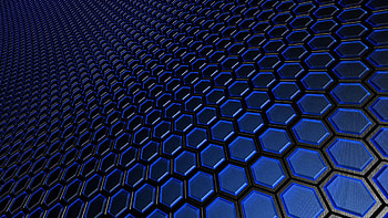Honeycomb, Blue , Geometric pattern, Abstract backgrounds HD wallpaper
