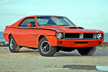 1970-Amc-Javelin, Black Stripe, Classic, Red, 1970 HD wallpaper