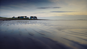 Nature, Houses, Sea, Shore, Bank HD wallpaper