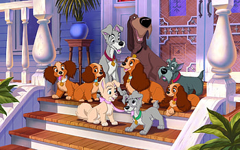 Cartoon, Dogs, Lady And The Tramp HD wallpaper