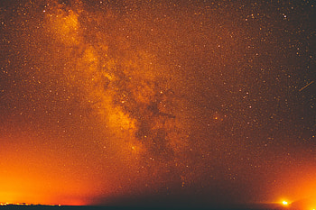 Red Milky Way Galaxy Space Night Stars , milky-way, galaxy, space, night, stars, nature HD wallpaper