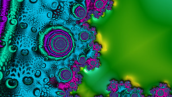 Fractal Art for your - Trippy, green, cyan, psychedelic, trippy, Abstract, fractal, abstract green HD wallpaper