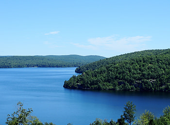 Beautiful Lake, graphy, Beautiful, Trees, Kamaniskeg Lake, Nature, Blue, Sky HD wallpaper