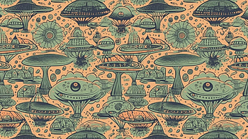 background of abstract alien spaceships, Abstract, alien HD wallpaper