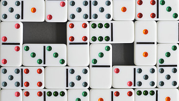 Dominos , Sports game, Black and white, Playful HD wallpaper