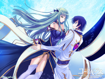 code geass, blue, white, anime HD wallpaper
