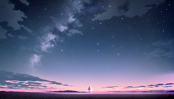 Landscape in evening, AI Art, night, Anime, landscape, anime landscape, anime night HD wallpaper