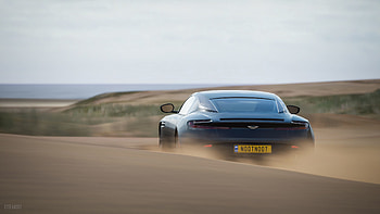 Sports, Sand, Aston Martin, Desert, Cars, Sports Car, Back View, Rear View, Aston Martin Db11 HD wallpaper