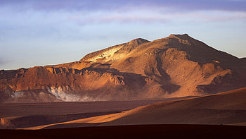 Golden Desert Mountain Sunset Landscape, golden, desert, mountain, sunset, landscape, sky, nature HD wallpaper