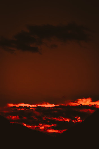 Clouds, Dark, Overcast, Mainly Cloudy, Fiery HD phone wallpaper