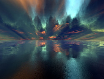 Reflecting Clouds, reflection, clouds, sky, nature, lake HD wallpaper