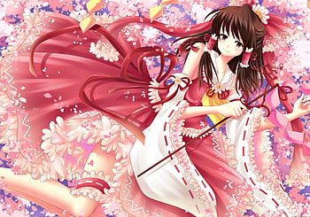 Hakurei Reimu, anime, hakurei, touhou, girl, manga, villyane HD wallpaper
